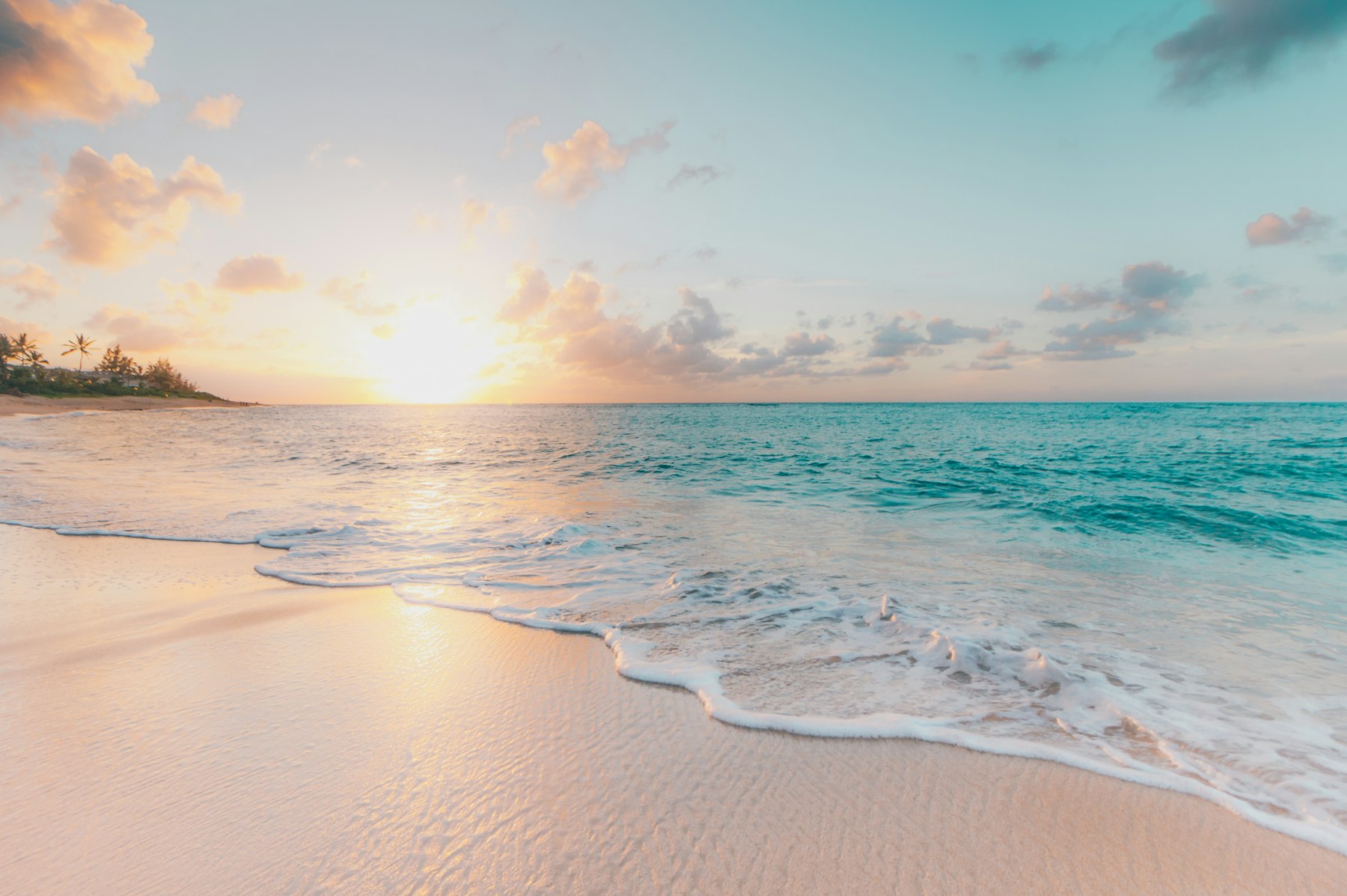 Contact banner with a beach destination